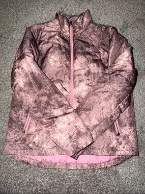 The North Face Pink Marbled Puffer Jacket